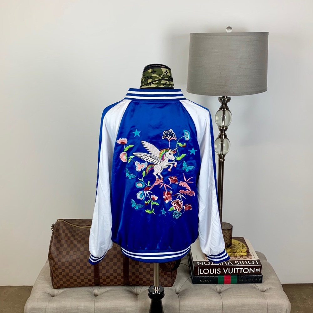 ❗️Price firm! Lola + The Boys Unicorn Satin Jacket